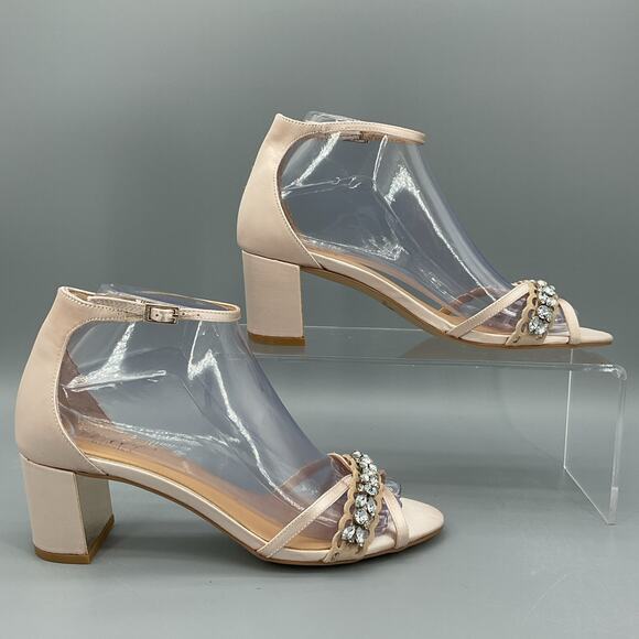 NEW Jewel Badgley Mischka Women’s Giona Evening Sandals Champagne Size 7 - Picture 1 of 10